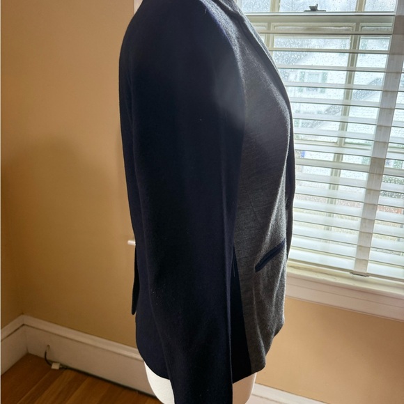 J.Crew Color Block Navy Blue and Grey Blazer - Picture 2 of 7